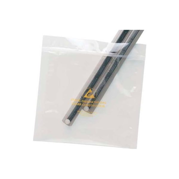 Desco Industries Desco Reclosable Anti Static Bags, 10inW x 12inL, 3.5 Mil, 100/Pack 13883 - main